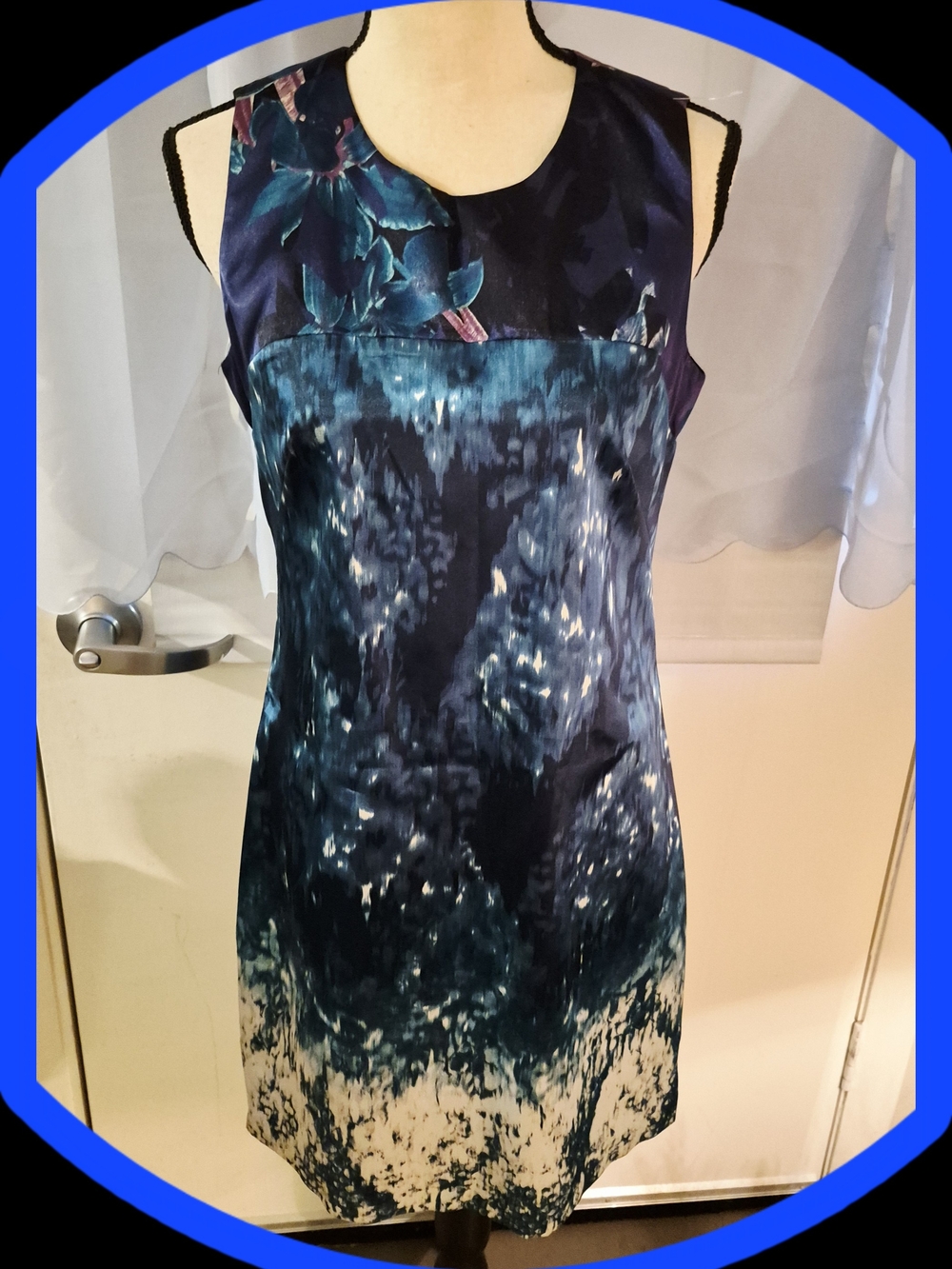Tahari 'Demitra Watercolor Abstact Print Sleeveless Fully Lined Sheath Dress